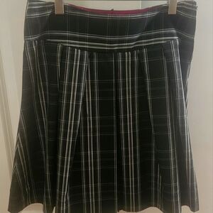 Maurices Black and White Plaid Skater Skirt
